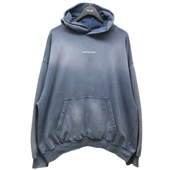 楽天市場】【中古】BALENCIAGA23AW 「BACK HOODIE」ロゴプルオーバー 