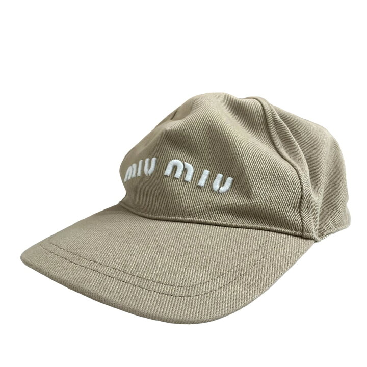 楽天市場】【中古】MIU MIU 2021 キャップ 5HC179 ベージュ 【140624 