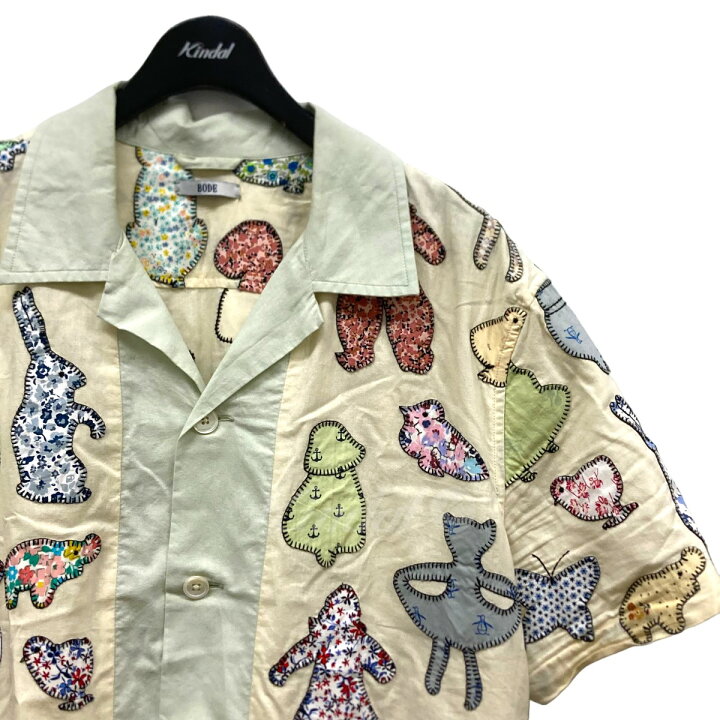 楽天市場】【中古】BODEヴィンテージキルト半袖シャツ アイボリー 