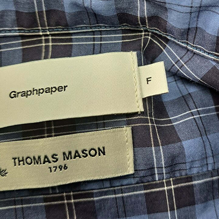 楽天市場】【中古】Graphpaper Thomas Mason Regular Collar Shirt 