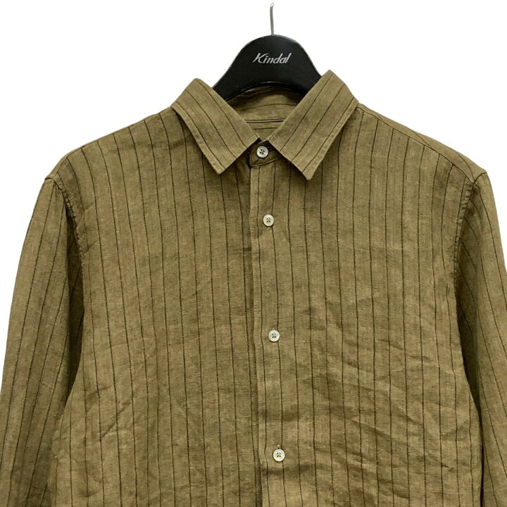 楽天市場】【中古】Aime Leon Dore リネンストライプシャツ ブラウン 