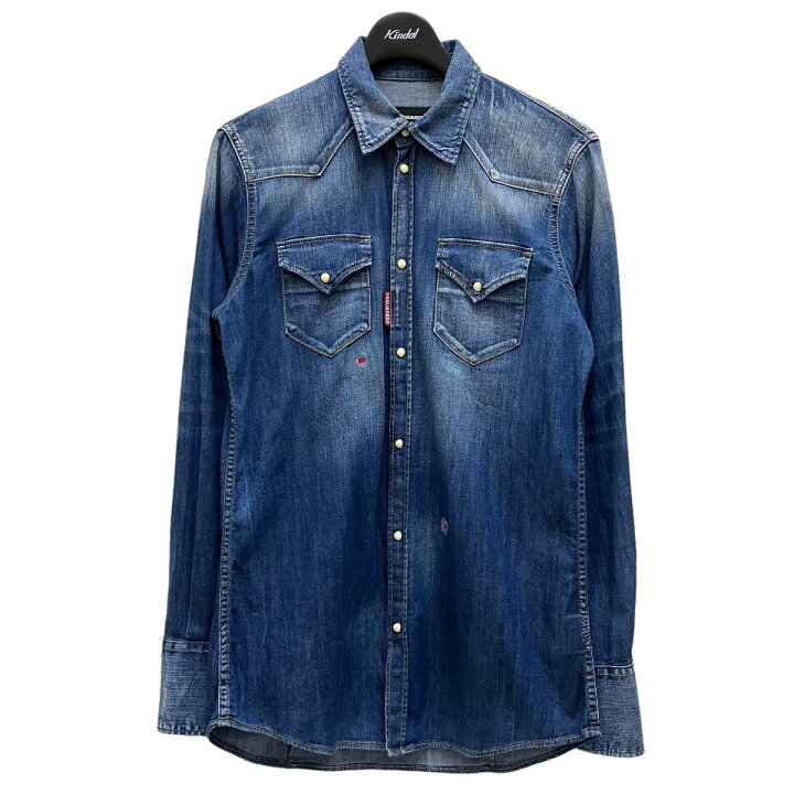 楽天市場】【中古】DSQUARED2 デニムシャツ S74DL0878 インディゴ 