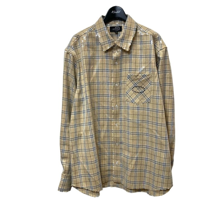 楽天市場】【中古】AFB スパンコールチェックシャツ ベージュ サイズ 