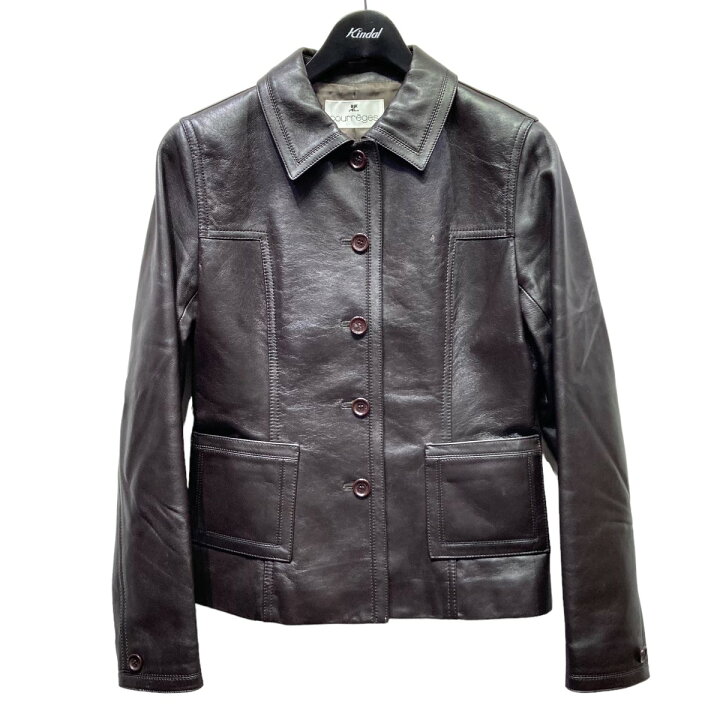 楽天市場】【中古】courreges ラムレザージャケット ECDAM-78790 