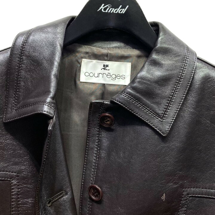 楽天市場】【中古】courreges ラムレザージャケット ECDAM-78790 