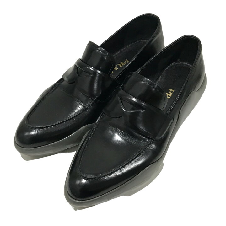 楽天市場】【中古】PRADA ラバーソールローファー ブラック サイズ：36  