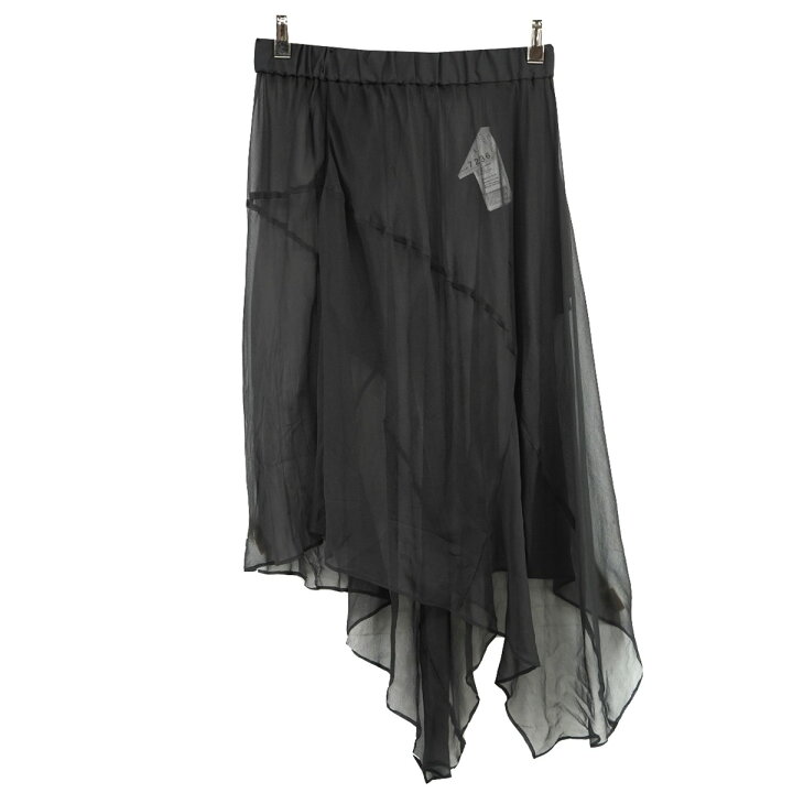 楽天市場】【中古】sacai24SS シルクシフォンスカート ブラック 