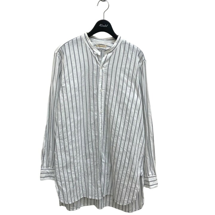 楽天市場】【中古】HEUGN Rob コットンリネンストライプバンドカラー 