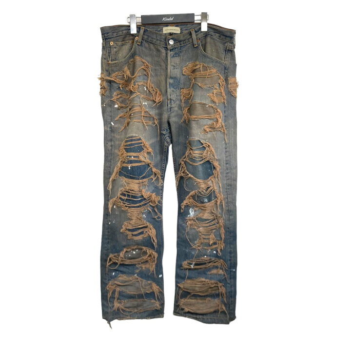 楽天市場】【中古】INNOCENCENYC ダメージデニムパンツ インディゴ 