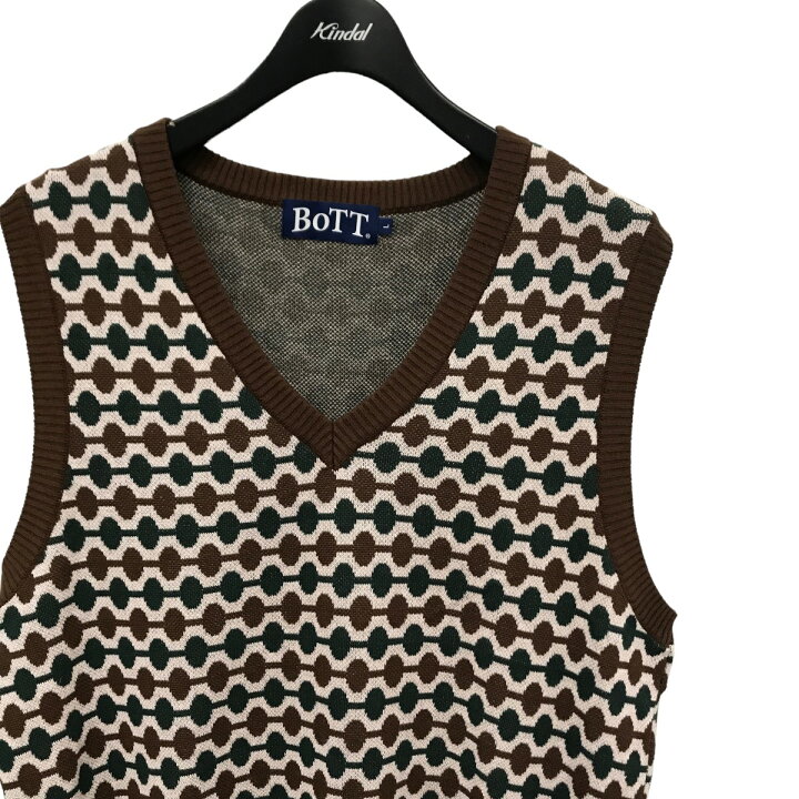楽天市場】【中古】BoTT23SS Link Knit Vest ニットベスト ブラウン 