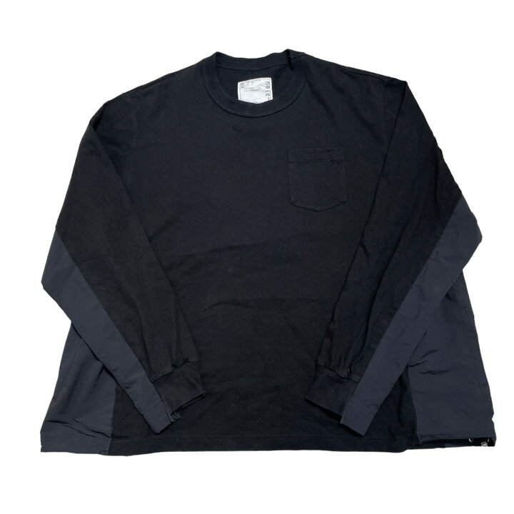 楽天市場】【中古】sacai Cotton Jersey L／S T-Shirt 切替長袖Tシャツ 