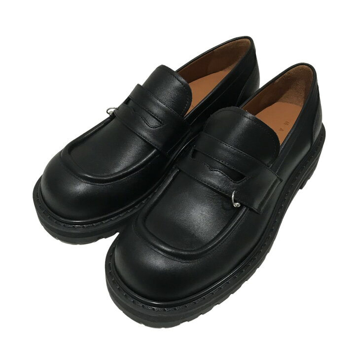 楽天市場】【中古】MARNI スクエアトゥローファー ブラック サイズ：41 