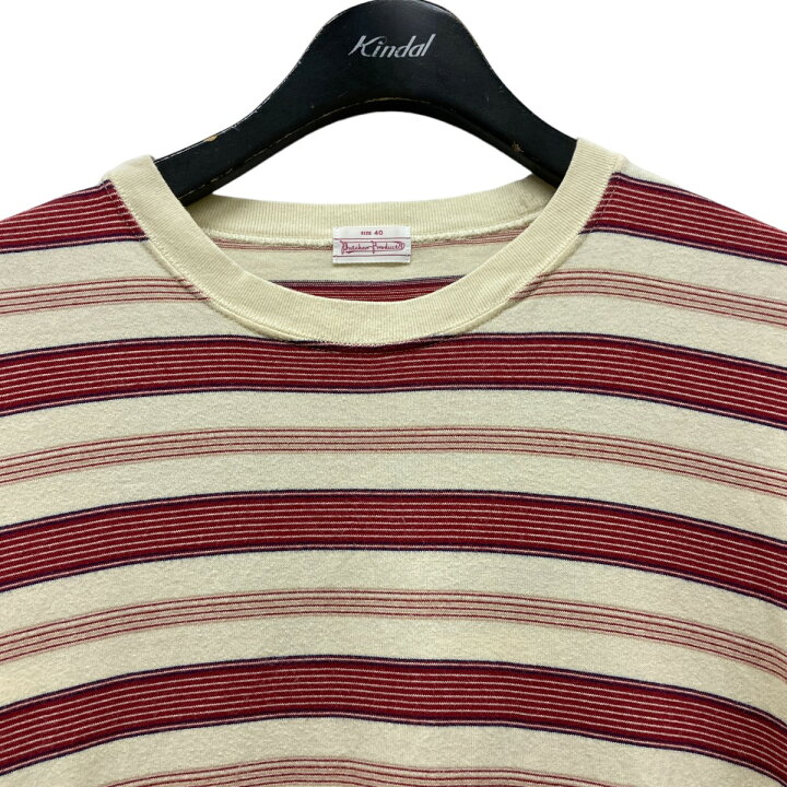 楽天市場】【中古】BUTCHER PRODUCTS ボーダーTシャツ ベージュ×レッド  