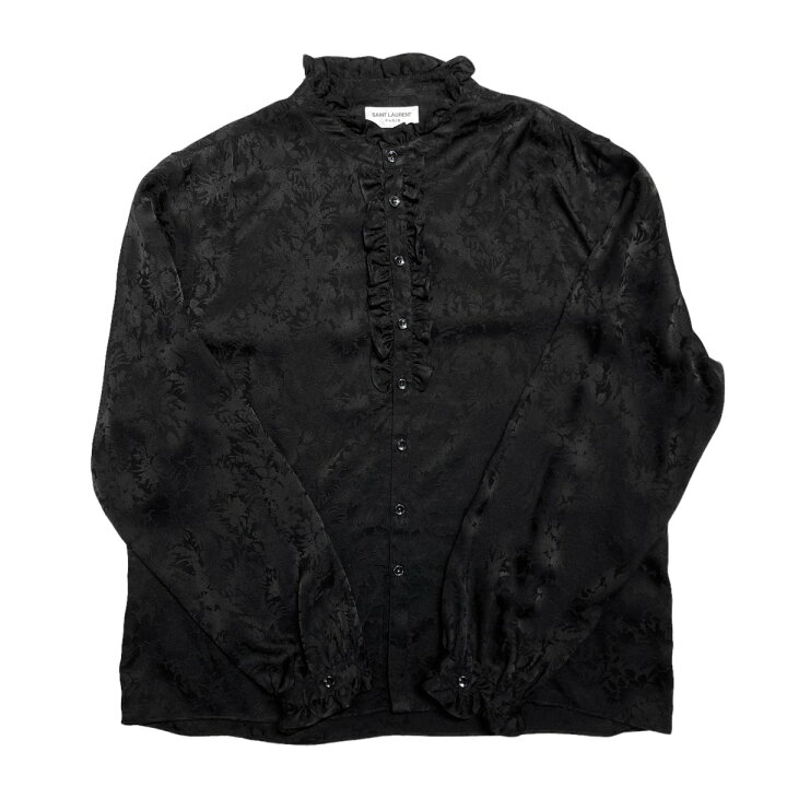楽天市場】【中古】SAINT LAURENT PARISシルク フリルフローラルシャツ 