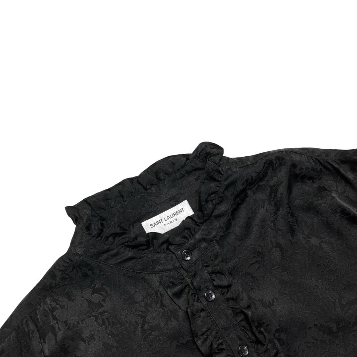楽天市場】【中古】SAINT LAURENT PARISシルク フリルフローラルシャツ 
