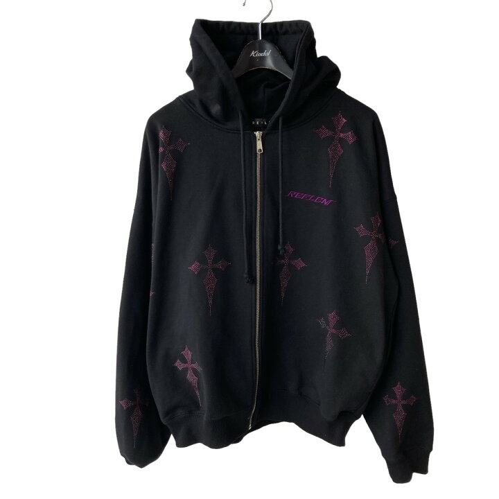 楽天市場】【中古】REFLEM ラインストーンクロス ジップパーカー RF23  