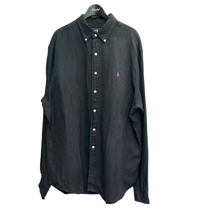 楽天市場】【中古】POLO RALPH LAUREN リネンシルクシャツ ブラック  