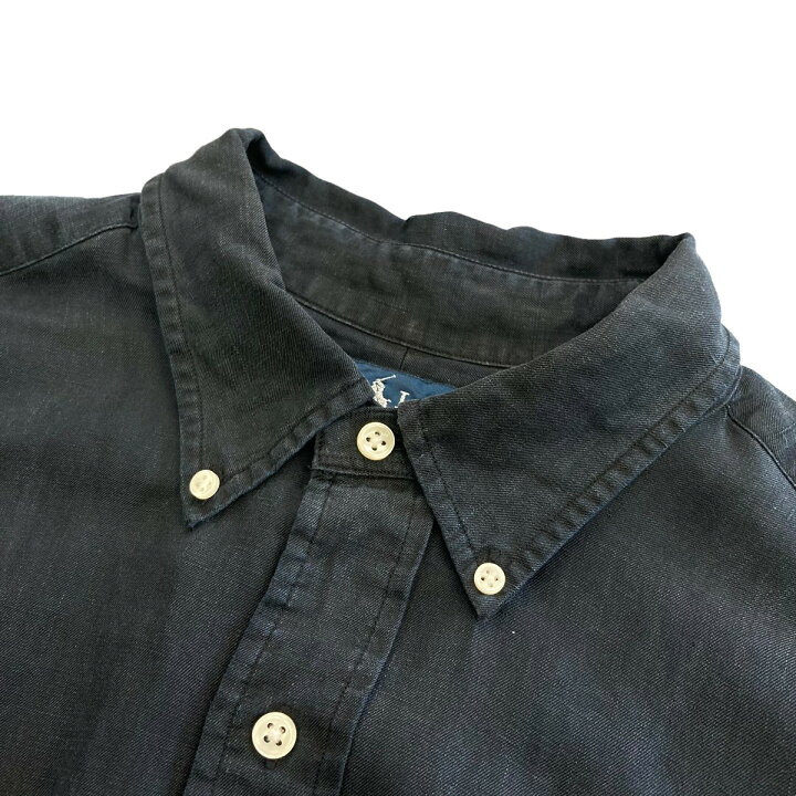 楽天市場】【中古】POLO RALPH LAUREN リネンシルクシャツ ブラック 
