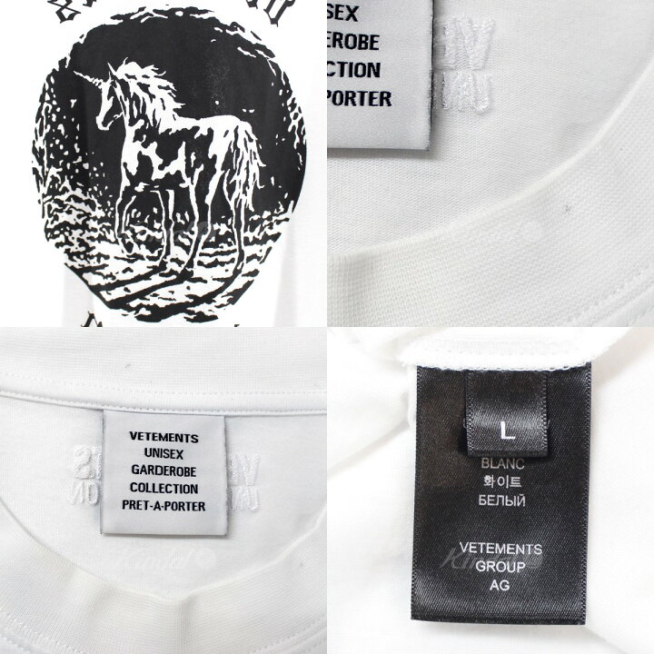 楽天市場】【中古】VETEMENTS22SS Double Unicorn T-shirt ロゴ ダブル  