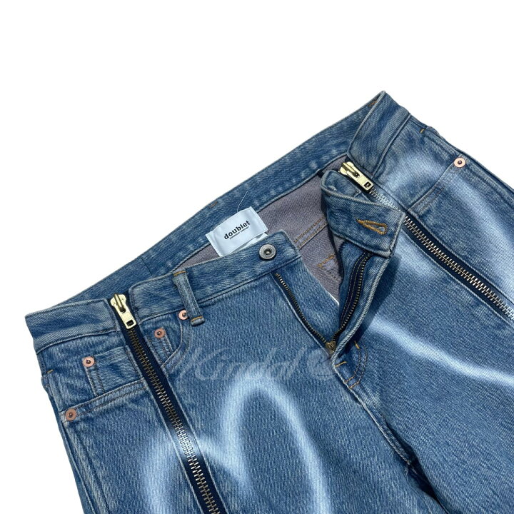楽天市場】【中古】doublet 2022AW ZIP UP STRETCH DENIM PANTS デニム  