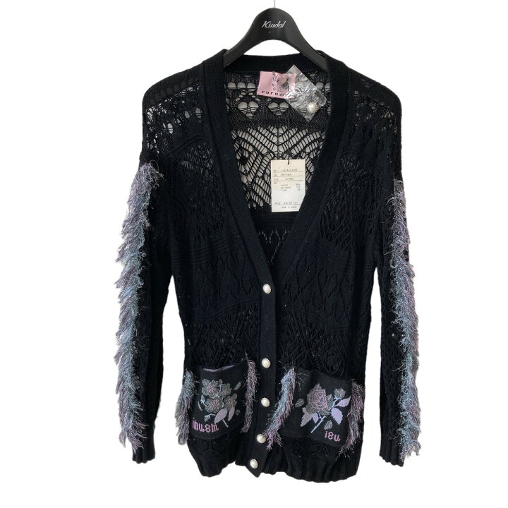 楽天市場】【中古】rurumu flower ft cardigan rrm19ss-kn02 ブラック  