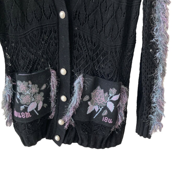 楽天市場】【中古】rurumu flower ft cardigan rrm19ss-kn02 ブラック  