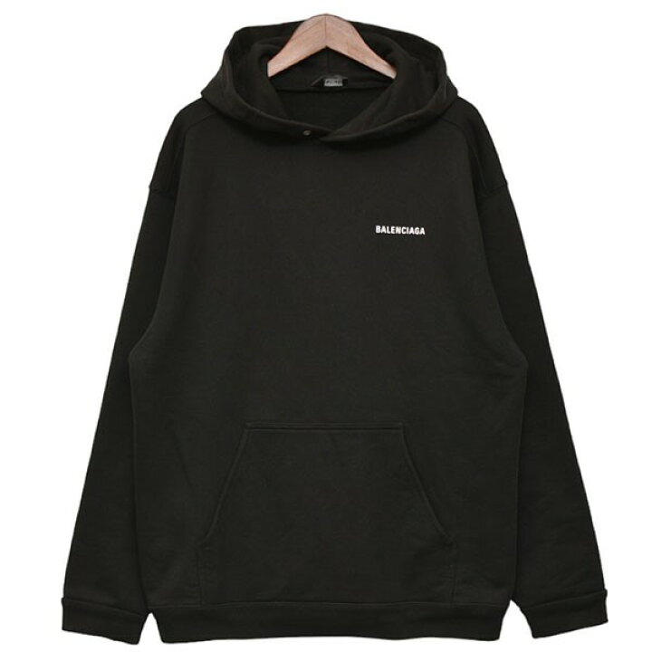 楽天市場】【中古】BALENCIAGABlack Logo Medium Fit Hoodie ロゴ  