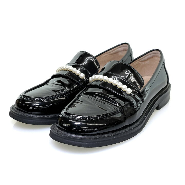 楽天市場】【中古】STACCATO ミニマルパールローファー ブラック 