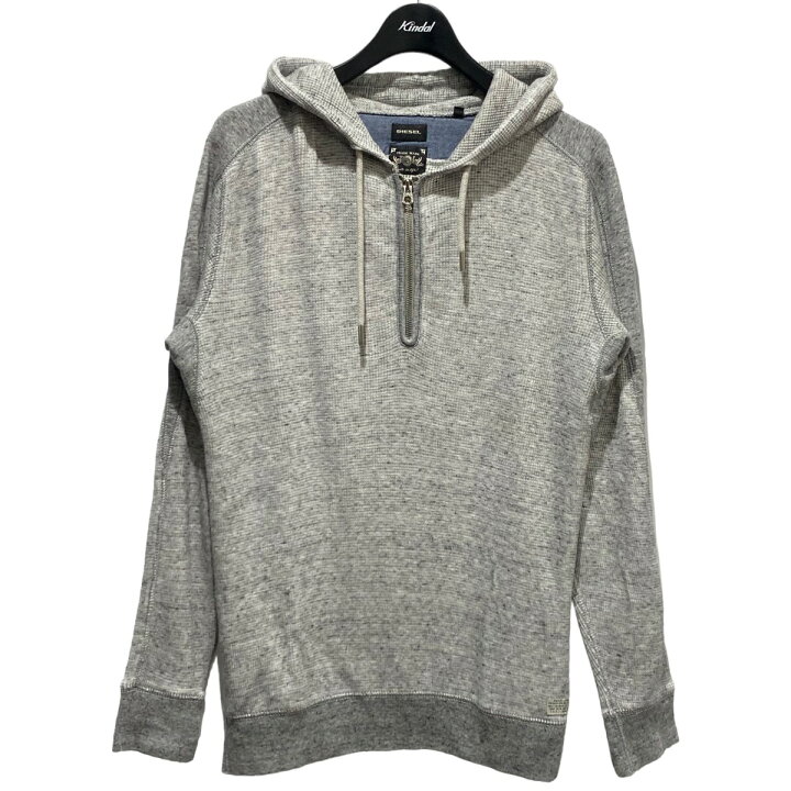楽天市場】【中古】DIESEL ハーフジップパーカー グレー サイズ：M  