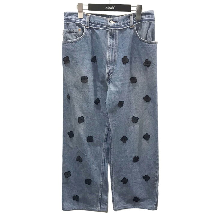 楽天市場】【中古】RIVER フラワーモチーフリメイクデニムパンツ 