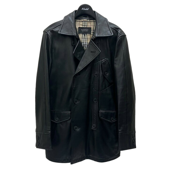 楽天市場】【中古】BURBERRY BLACK LABEL レザージャケット ブラック  