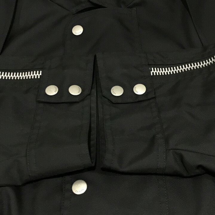 楽天市場】【中古】GUCCIバックロゴナイロンブルゾン 714759 ブラック 
