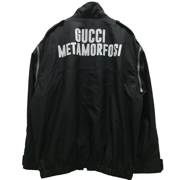 楽天市場】【中古】GUCCIバックロゴナイロンブルゾン 714759 ブラック 
