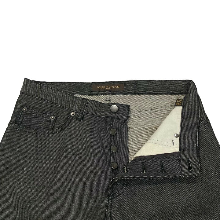 楽天市場】【中古】LOUIS VUITTON ストレートデニムパンツ ブラック 