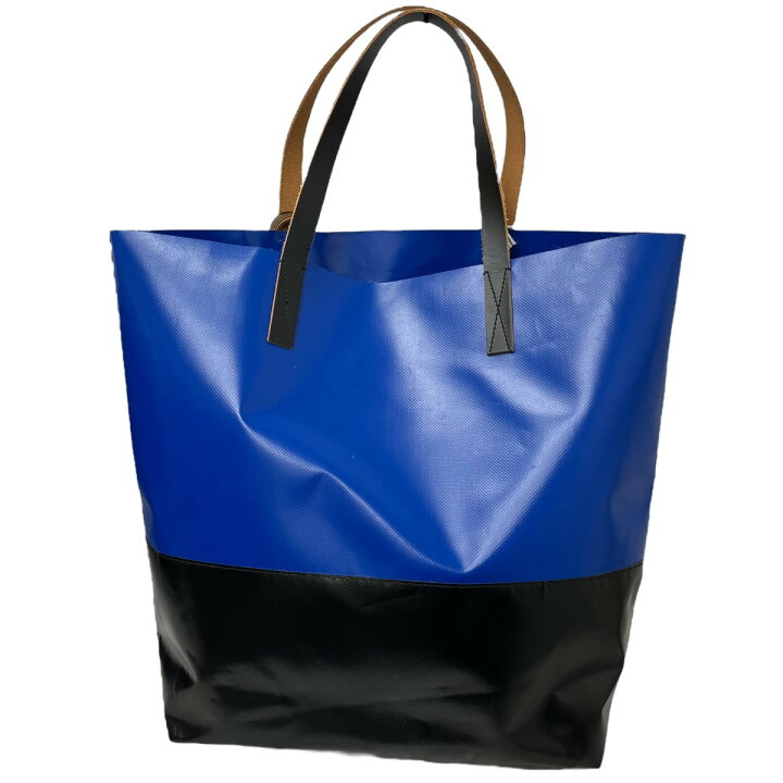 楽天市場】【中古】MARNI PVCトートバッグ ブルー×ブラック 【090724 