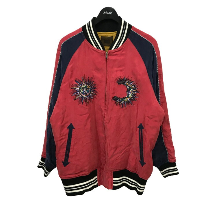 楽天市場】【中古】AULAスカジャン 3164-02034 レッド×ネイビー サイズ 
