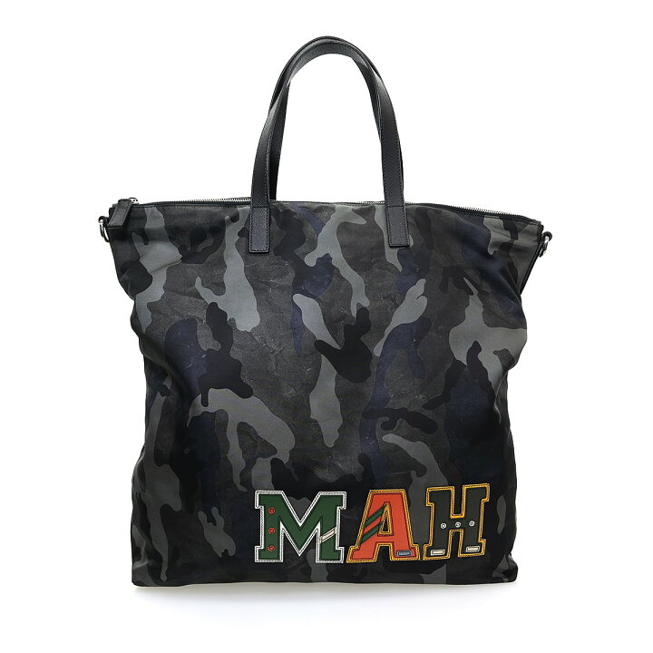 楽天市場】【中古】PRADA 迷彩柄 2WAYショルダーバッグ カーキグレー系  