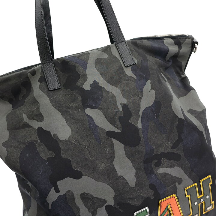 楽天市場】【中古】PRADA迷彩柄 2WAYショルダーバッグ カーキグレー系 