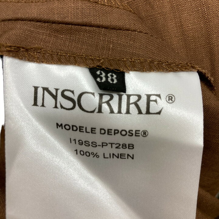 楽天市場】【中古】INSCRIRE Linen Coating Pegtop Pants リネン 