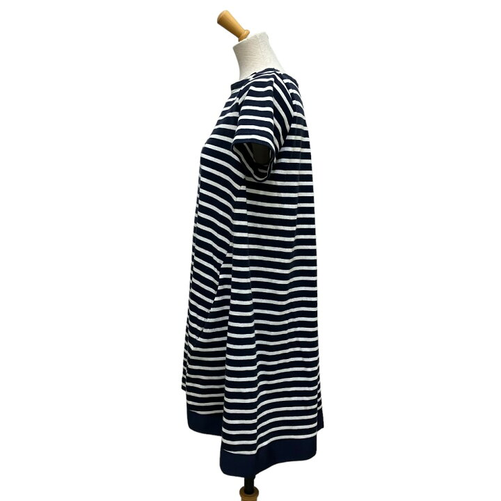楽天市場】【中古】sacai ボーダー ワンピース 17-03060 ネイビー 