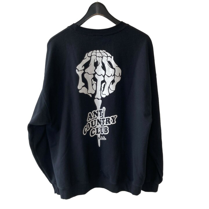 楽天市場】【中古】ANTI COUNTRY CLUB Logo Sweatshirt ブラック  