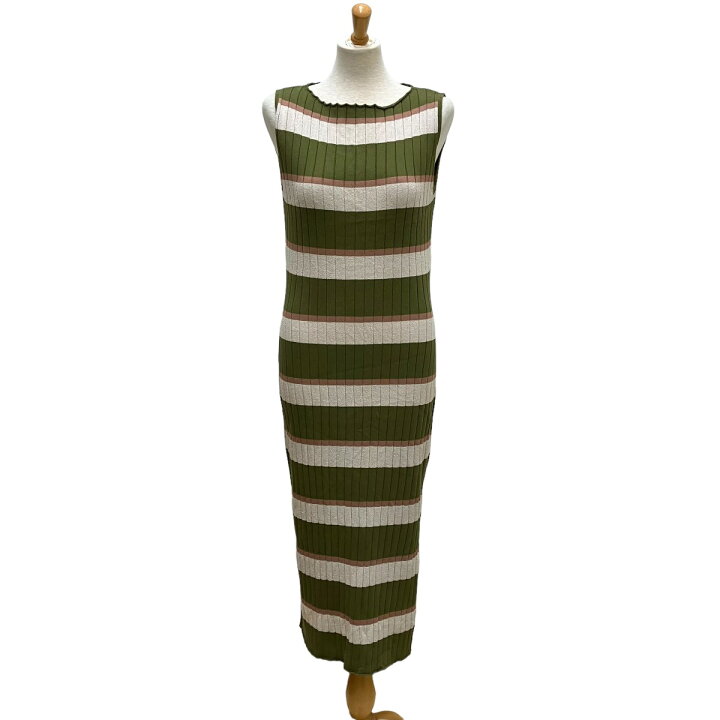 楽天市場】【中古】Her lip to Cotton Striped Ribbed Knit Dress  