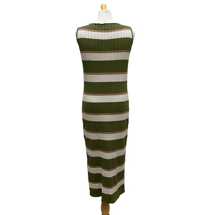 herliptoCotton Striped Ribbed Knit 超えれ Dress 