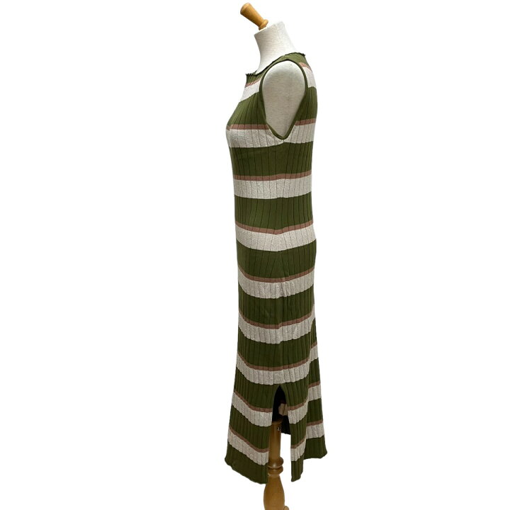 楽天市場】【中古】Her lip to Cotton Striped Ribbed Knit Dress  