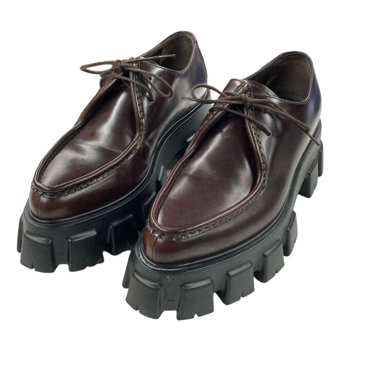 楽天市場】【中古】PRADAモノリス ローファー 2EE361 ブラウン サイズ 