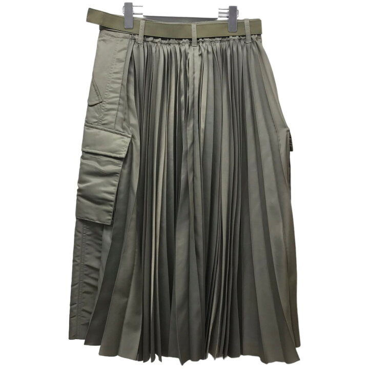 楽天市場】【中古】sacai ナイロンツイルバックプリーツカーゴスカート 
