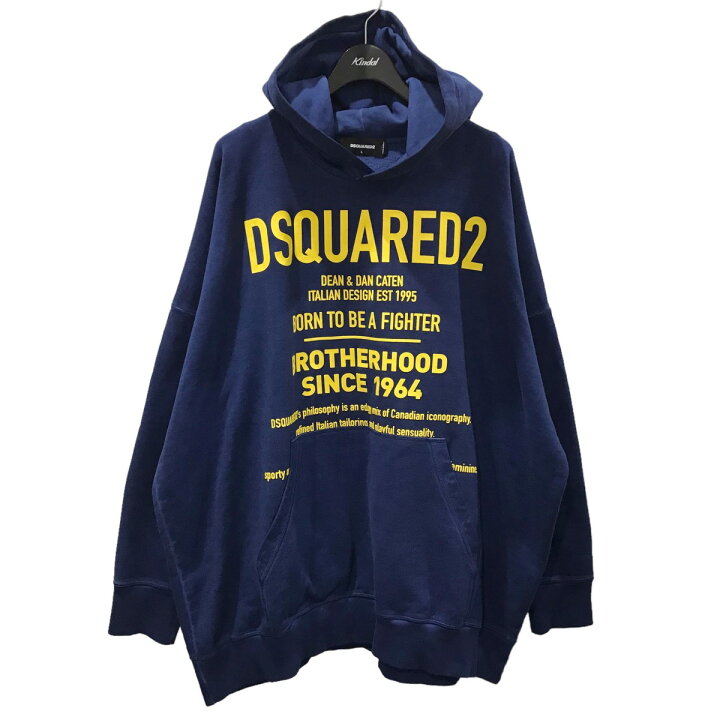 楽天市場】【中古】DSQUARED2ロゴプリントプルオーバーパーカー BORN 