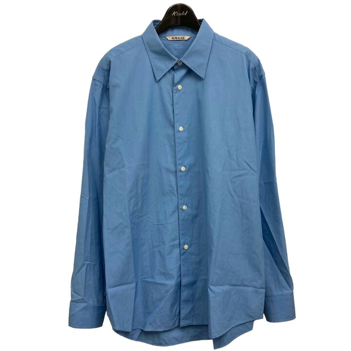 楽天市場】【中古】AURALEE WASHED FINX TWILL SHIRT シャツ ブルー  