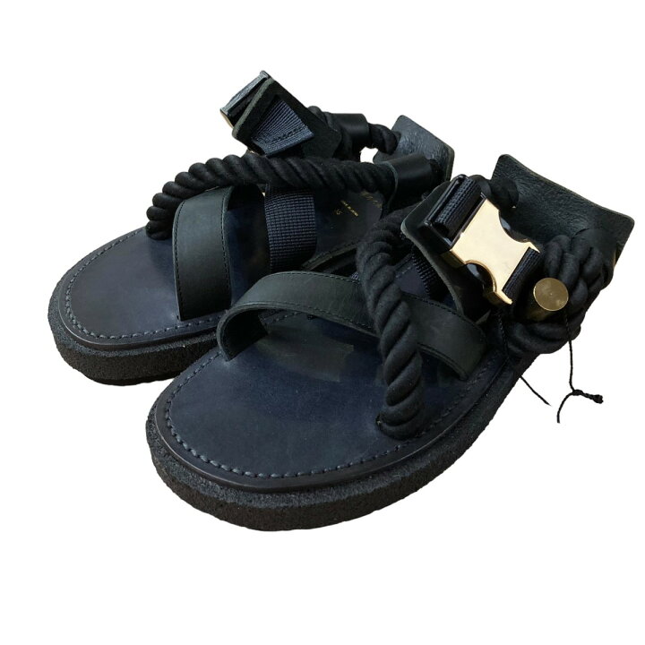 楽天市場】【中古】sacai ロープサンダル 20-04955 ブラック サイズ 