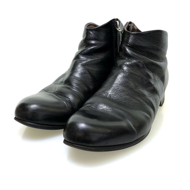 楽天市場】【中古】PADRONE サイドジップショートブーツ ブラック 